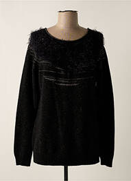 Pulover guler rotund mâneci lungi negru ELLEMME femme