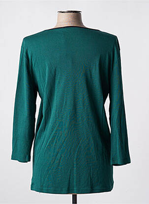 Top țesătură jersey mâneci lungi verde SIGNATURE femeie