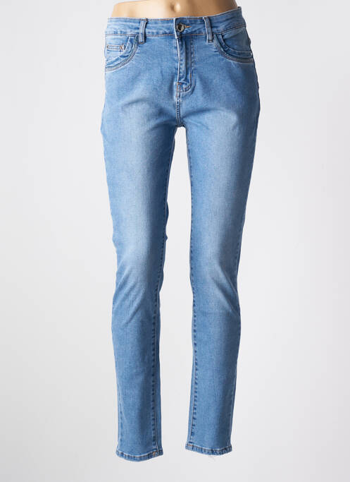 Blugi cu croială slim albastru BS JEANS femeie