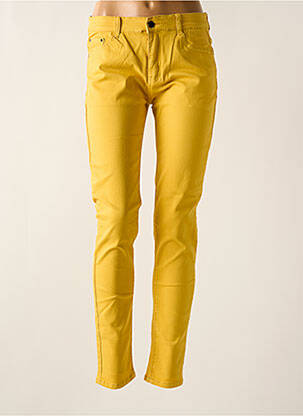 Pantalon slim galben KALISSON femeie