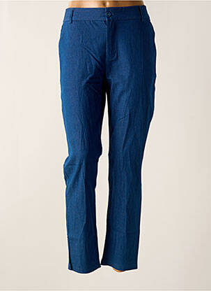 Pantalon chino închidere cu fermoar sub clapetă cu nasturi mărime normală albastru CERISE BLUE femeie
