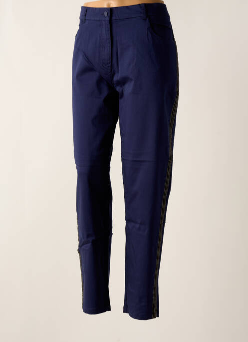 Pantalon slim albastru SIGNATURE femeie