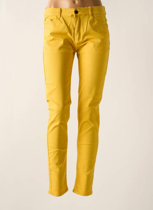 Pantalon slim galben KALISSON femeie