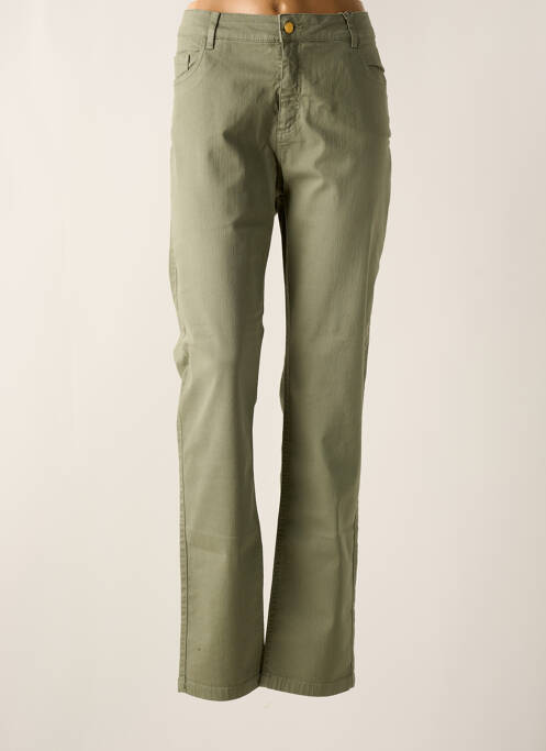 Pantalon slim verde SIGNATURE femeie