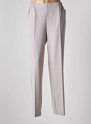 Pantalon drept țesătură crep mărime normală gri ADELINA BY SCHEITER femeie