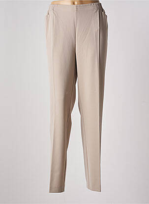 Pantalon drept țesătură crep mărime normală bej ADELINA BY SCHEITER femeie