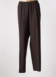 Pantalon drept țesătură crep mărime normală maro STARK femme