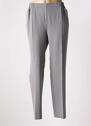 Pantalon slim talie elastică mărime normală gri ADELINA BY SCHEITER femeie