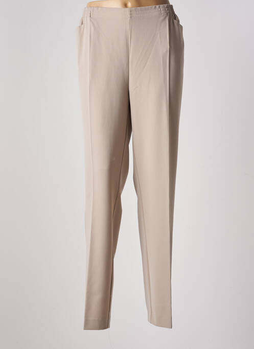 Pantalon drept bej ADELINA BY SCHEITER femeie