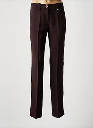 Pantalon drept elasticitate mărime normală maro DIVAS femeie