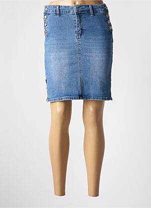 Fustă scurtă buzunare albastru B.S JEANS femeie