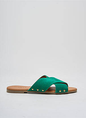 Mulete/Saboți verde PIECES femeie