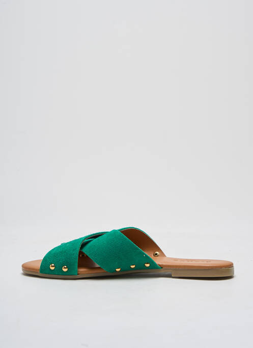 Mulete/Saboți verde PIECES femeie