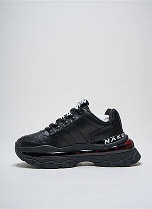 Adidași material neted toc de 4 la 6 cm negru NAKED WOLFE femeie