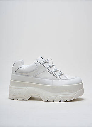Adidași material neted semi compensat alb NAKED WOLFE unisex