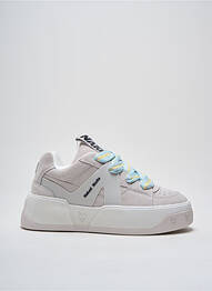 Adidași nubuc toc de 4 la 6 cm bej NAKED WOLFE femme