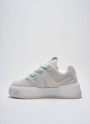 Adidași nubuc toc de 4 la 6 cm bej NAKED WOLFE femeie