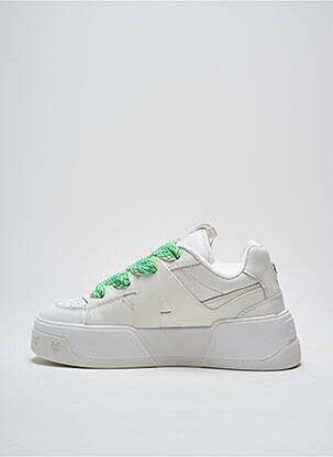 Adidași material neted toc de 4 la 6 cm alb NAKED WOLFE femeie