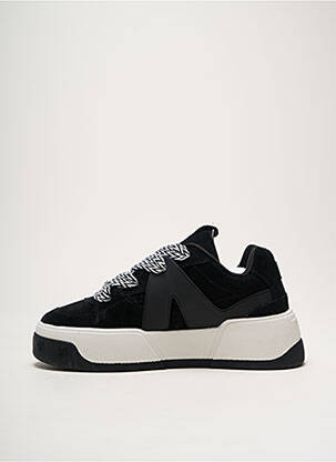 Adidași nubuc toc de 4 la 6 cm negru NAKED WOLFE femeie