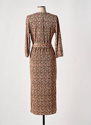 Rochie midi mâneci 3/4 mâneci 3/4 roz GARCIA femeie
