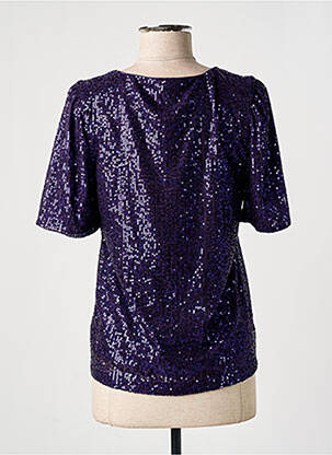 Top mâneci scurte mâneci scurte violet ICHI femeie