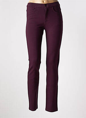 Pantalon slim talie înaltă talie înaltă violet YOULINE femeie