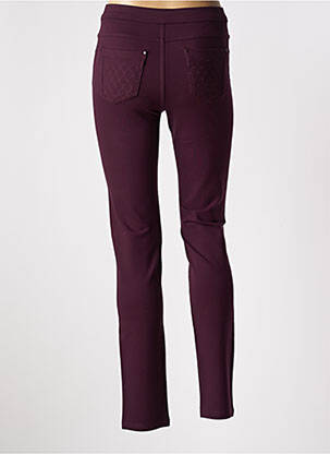 Pantalon slim talie înaltă talie înaltă violet YOULINE femeie
