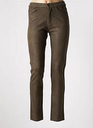 Pantalon slim talie elastică talie înaltă verde YOULINE femme
