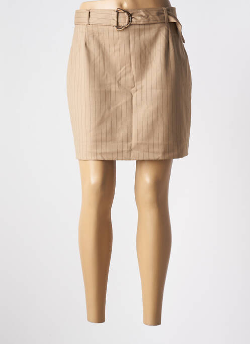 Fustă scurtă bej MORGAN femeie