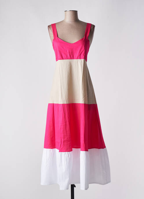 Rochie lungă roz BLANC BOHEME femeie