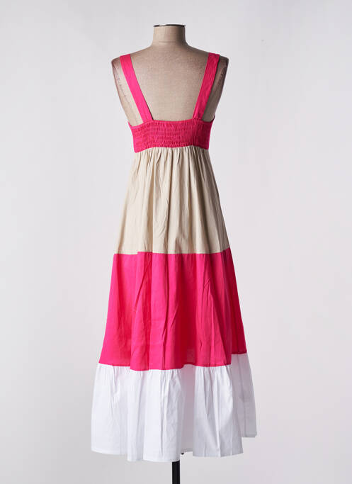 Rochie lungă roz BLANC BOHEME femeie