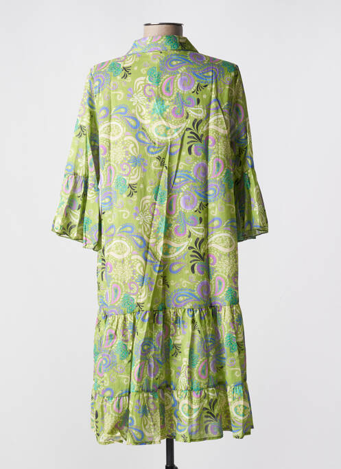 Rochie midi verde BLANC BOHEME femeie