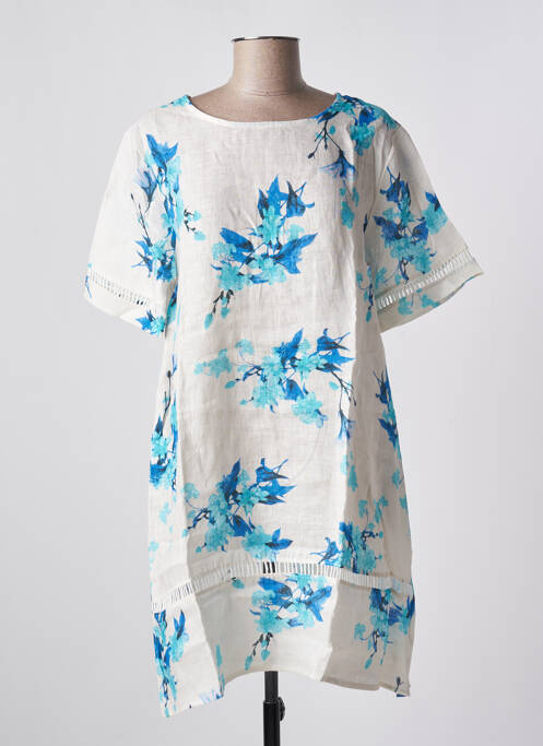 Rochie midi albastru BLANC BOHEME femeie