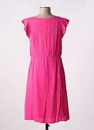 Rochie midi mâneci scurte mâneci scurte roz BARANDI femeie