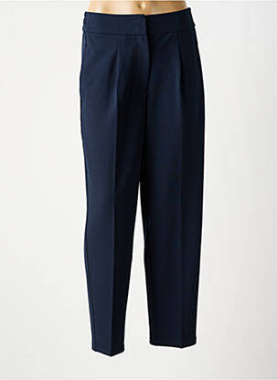 Pantalon drept țesătură crep talie înaltă albastru BETTY BARCLAY femeie