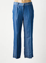 Pantalon drept talie cu cleme talie înaltă albastru TINTA STYLE femeie