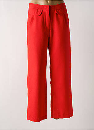 Pantalon larg țesătură crep talie înaltă roșu BETTY BARCLAY femeie