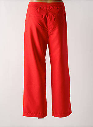 Pantalon larg țesătură crep talie înaltă roșu BETTY BARCLAY femeie