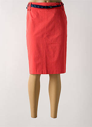 Fustă midi portocaliu UN TEMPS POUR ELLE femeie