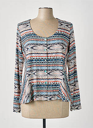 Jachete casual guler rotund albastru POUSSIERE D'ETOLE femeie