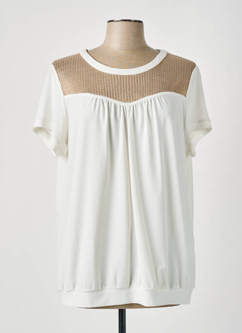 Tricou elasticitate mâneci scurte bej FRED SABATIER femme