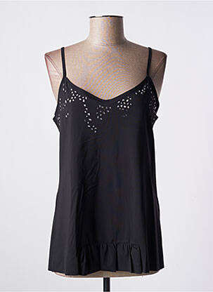 Top negru DOUBLE JEU femeie