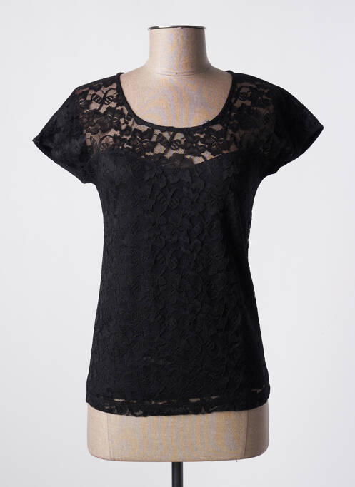 Top negru MARBLE femeie