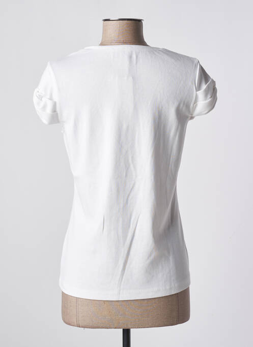 Top alb MARBLE femeie