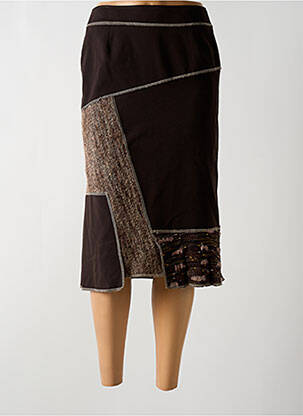 Fustă midi maro CHRISTINE LAURE femeie