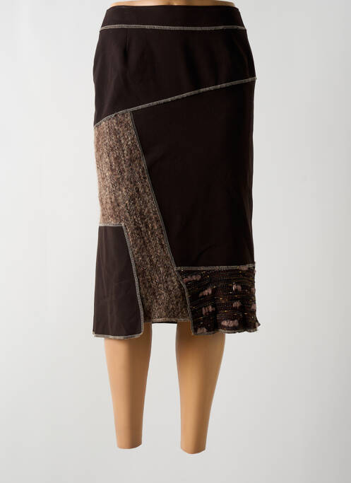 Fustă midi maro CHRISTINE LAURE femeie