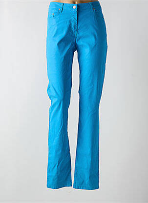 Pantalon slim țesătură acoperită mărime normală albastru CARLA KOPS femeie