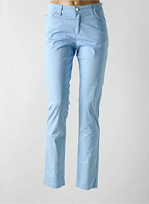 Pantalon slim țesătură poplin mărime normală albastru COWEST femeie