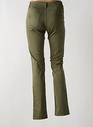 Pantalon slim țesătură poplin mărime normală verde COWEST femeie