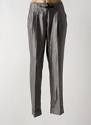 Pantalon drept talie cu cleme mărime normală gri INFINITIF femeie